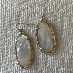 Elegant Gold and White Earrings